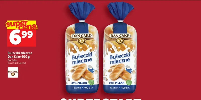 Bułeczki mleczne Dan Cake promocja w TOPAZ