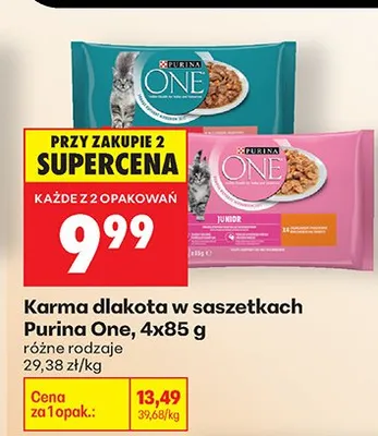 Karma dla kota w saszetkach różne rodzaje promocja w Biedronka