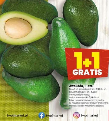 Awokado 1szt. promocja w Twój Market
