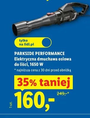 Elektryczna dmuchawa osiowa do liści PARKSIDE PERFORMANCE promocja w Lidl