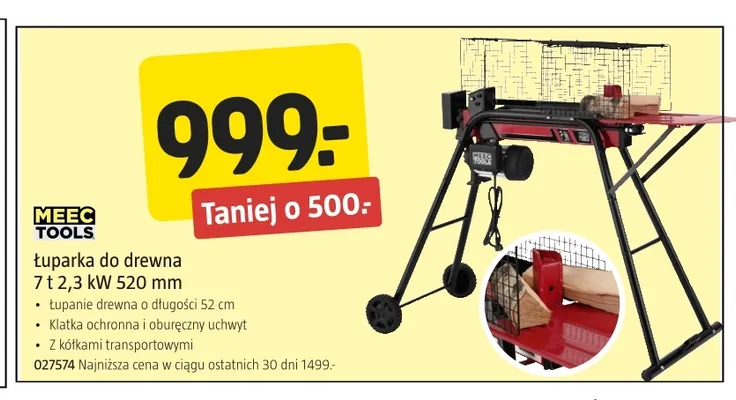 Łuparka do drewna Meec Tools promocja w Jula