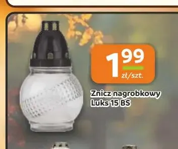 Znicz nagrobkowy Luks 15 Bs promocja w Gama