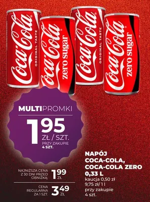 Napój gazowany Coca-Cola promocja w Duży Ben