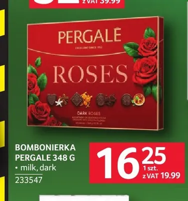 Bombonierka Pergale Roses milk promocja w Selgros
