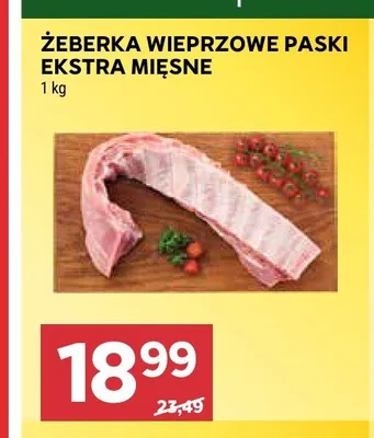 Żeberka wieprzowe paski ekstra mięsne promocja w Stokrotka