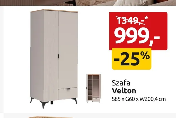 Szafa Velton promocja w Black Red White