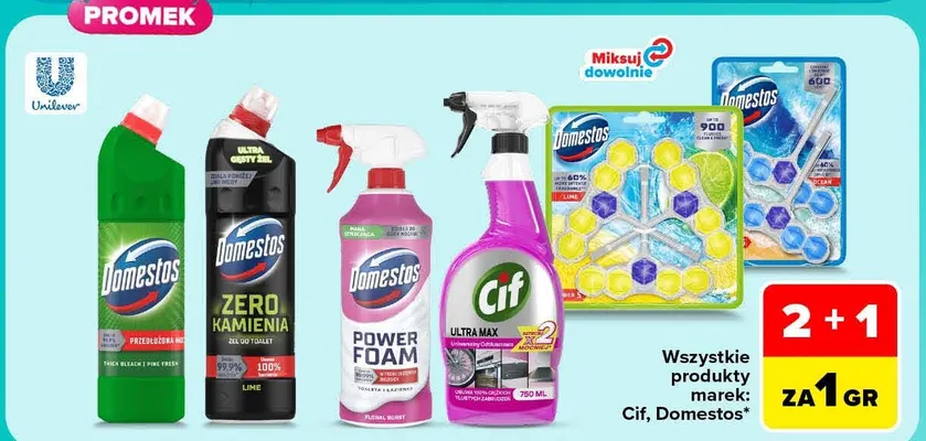 Piana czyszcząca do toalet i łazienek Domestos Power Foam Floral Burst promocja w Carrefour