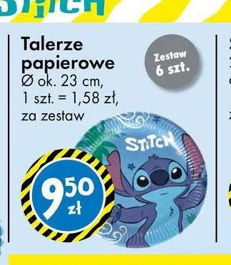 Talerze papierowe Lilo i Stitch 6-pak promocja w Tedi