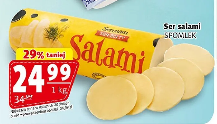Ser salami Spomlek promocja w Prim Market