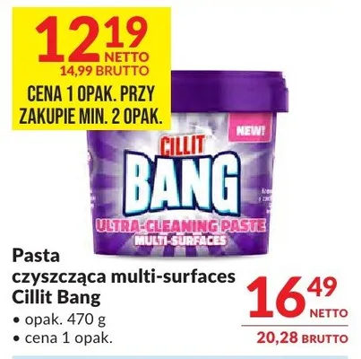 Pasta czyszcząca multi-surfaces Cillit Bang promocja w Makro