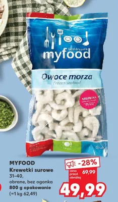 Krewetki surowe 37-40 obrane bez ogonka 800g opakowanie promocja w Kaufland