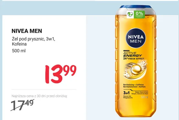 Żel pod prysznic 3w1, Kofeina promocja w Rossmann