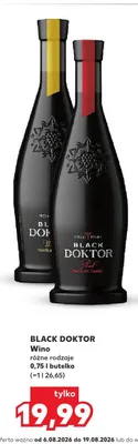 Wino białe półsłodkie Black Doktor White Medium Sweet promocja w Kaufland