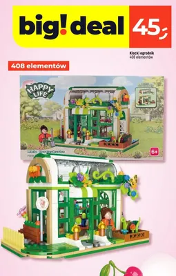 Klocki ogrodnik 408 elementów promocja w Dealz