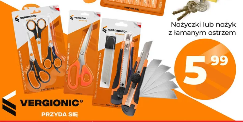 Nożyczki uniwersalne 25 cm Vergionic promocja w POLOmarket