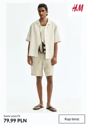Szorty Loose Fit H&M promocja w H&M