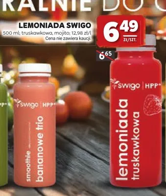Lemoniada Swigo truskawkowa promocja w Stokrotka