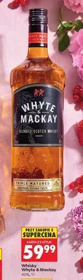 Whisky Whyte & Mackay 40% promocja w Biedronka