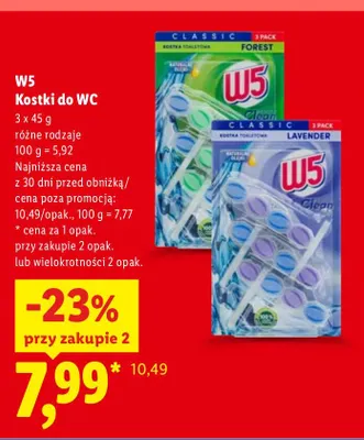 Kostki do WC Classic Lavender 3-pak W5 promocja w Lidl