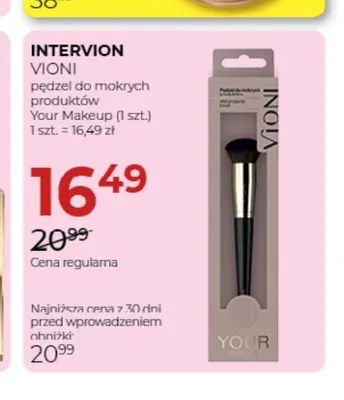Pędzel do mokrych produktów Vioni Your Makeup Intervion promocja w Drogerie Jawa