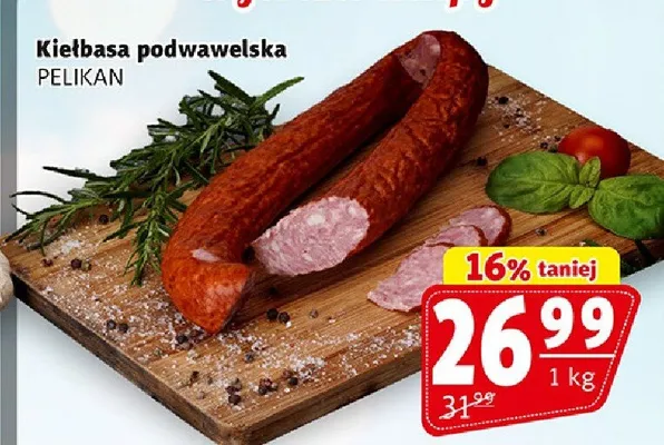 Kiełbasa podwawelska promocja w Prim Market