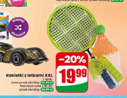 Rakietki z lotkami XXL promocja w Dino