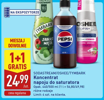 Koncentrat napoju do saturatora Drop In Vitamin Water Red Grape Dragonfruit Oshee promocja w Aldi