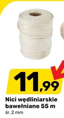 Nici wędliniarskie bawełniane 55 m Bricomarche promocja w Bricomarche