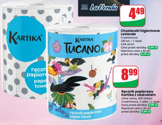 Ręcznik papierowy z nadrukiem promocja w Dino