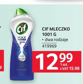 Mleczko Cif promocja w Selgros