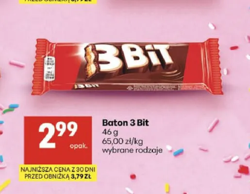 Baton 3 Bit promocja w Delikatesy Centrum