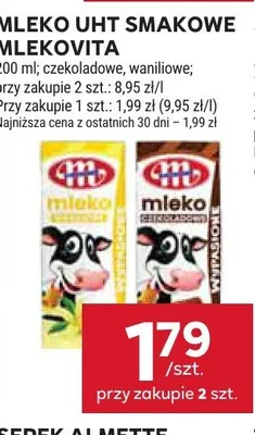 Mleko UHT smakowe Mlekovita promocja w Stokrotka