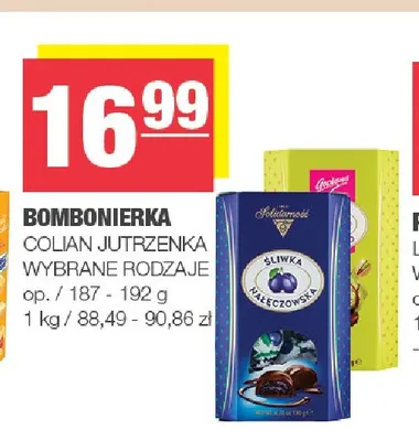 Bombonierka Śliwka Nałęczowska Solidarność promocja w SPAR