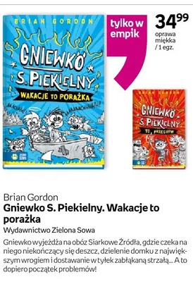 Książka Gniewko S. Piekielny. Wakacje to porażka Wydawnictwo Zielona Sowa promocja w Empik