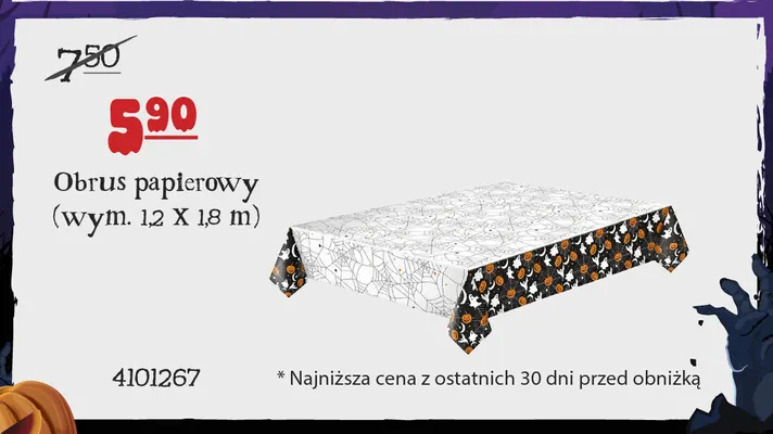 Obrus papierowy 1,2x1,8 m promocja w MR. DIY