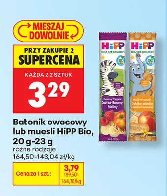 Batonik muesli HiPP Bio promocja w Biedronka