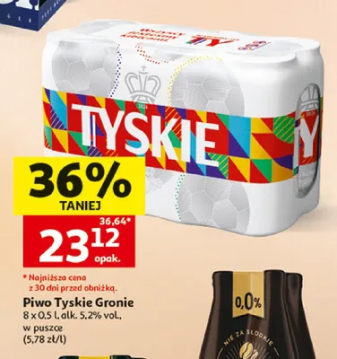 Piwo Tyskie Gronie promocja w Auchan