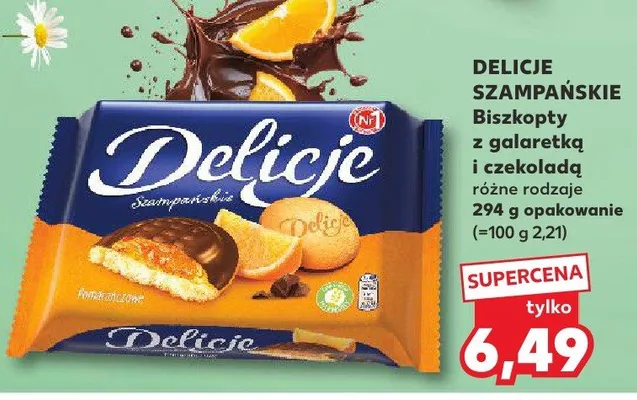 Biszkopty z galaretką i czekoladą różne rodzaje promocja w Kaufland