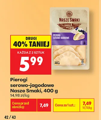 Pierogi serowo-jagodowe Nasze Smaki promocja w Biedronka