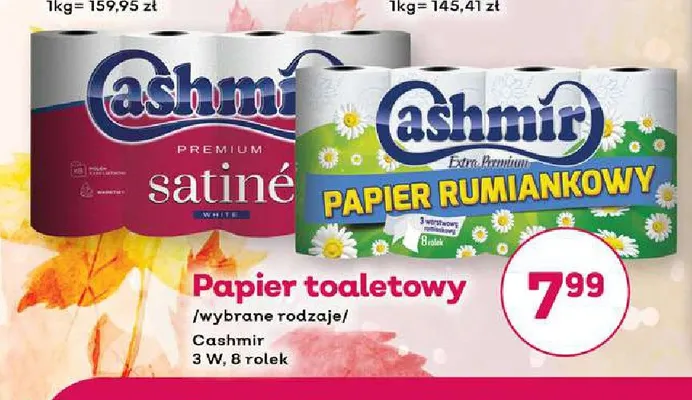 Papier toaletowy rumiankowy Cashmir 8-pak promocja w Bliski