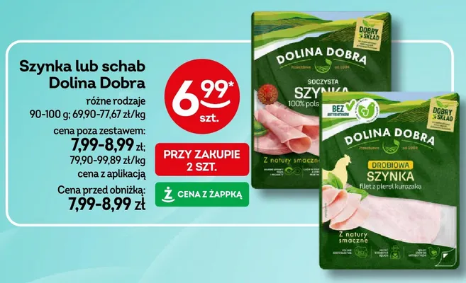 Szynka drobiowa Dolina Dobra promocja w Żabka