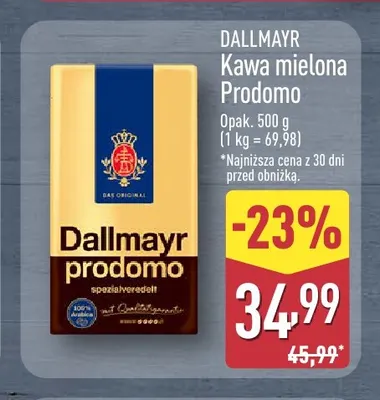 Kawa mielona Prodomo Dallmayr promocja w Aldi