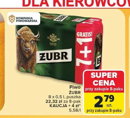 Piwo Żubr promocja w Carrefour