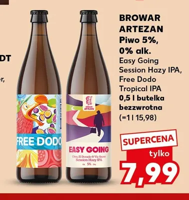 Piwo Easy Going Session Hazy IPA Browar Artezan promocja w Kaufland