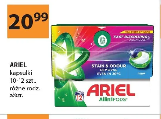 Kapsułki ARIEL 10-12szt. promocja w Drogerie Laboo