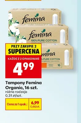 Tampony Femina Organic promocja w Biedronka