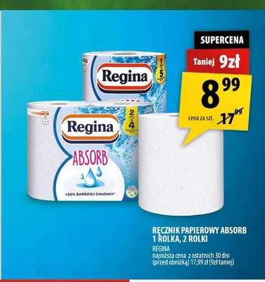 Ręcznik papierowy Regina Absorb 1 rolka promocja w Arhelan