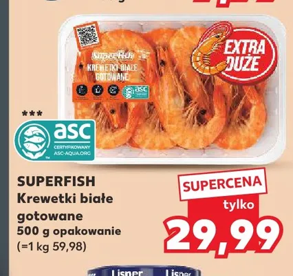 Krewetki białe gotowane Superfish promocja w Kaufland