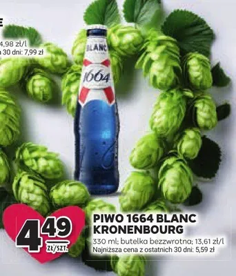Piwo 1664 Blanc Kronenbourg promocja w Stokrotka