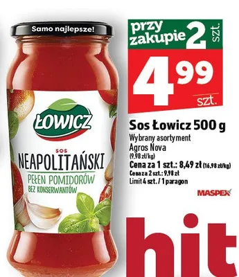 Sos Łowicz 500 g promocja w TOPAZ